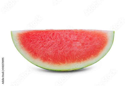 watermelon ripe cut slice isolated on white background  with clipping path