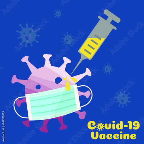 Covid-19 vaccine logo icon design. The Coronavirus is affecting many countries and territories around the world