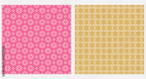 pink and gold geometric patterns texture for wallpaper background