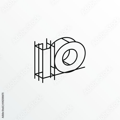 Initial Letter IO with Architecture Graphic Logo Design