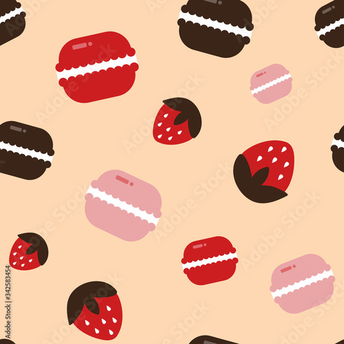 sweet macaroons dessert illustration