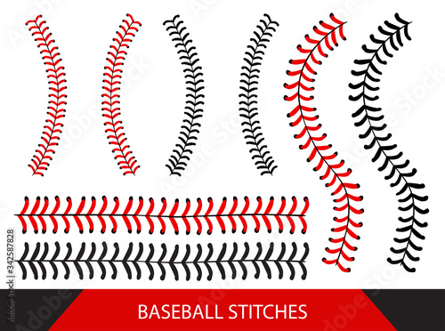 Baseball  Stitches  on a white background , vector design