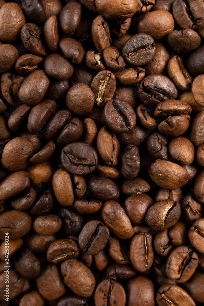 loose coffee grains photographed closeup loose coffee grains photographed closeup