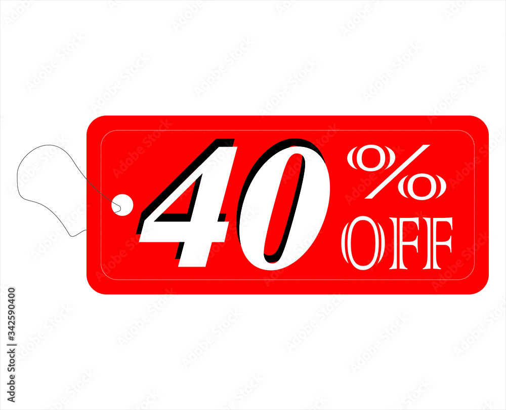 Holiday Sale Banner, 40% OFF Special Offer Ad. Discount Promotion Vector Banner. Price Discount Offer. Season Sale Promo Sticker colorful background. Holiday Sale Banner, 40% OFF Special Offer Ad. Discount Promotion Vector Banner. Price Discount Offer. Season Sale Promo Sticker colorful background.