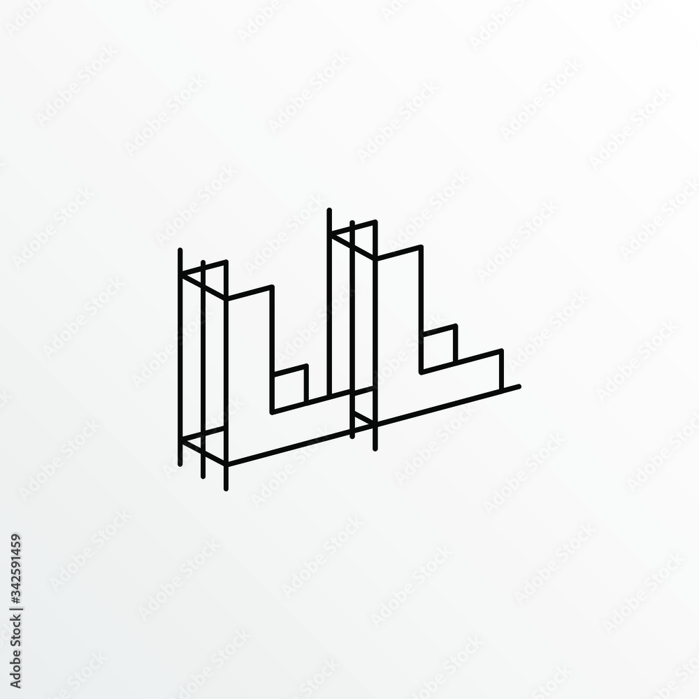 Initial Letter L with Architecture Graphic Logo Design Initial Letter L with Architecture Graphic Logo Design