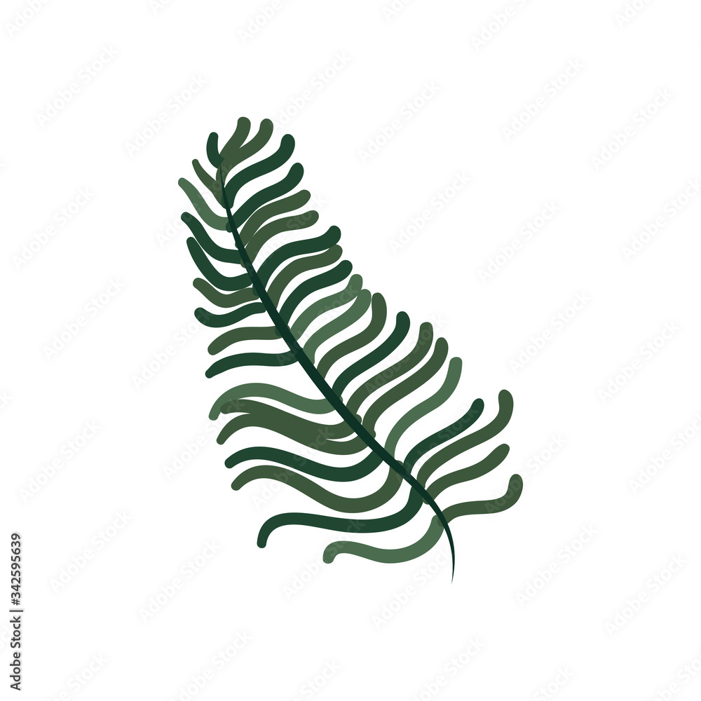 Isolated leaf flat style icon vector design Isolated leaf flat style icon vector design