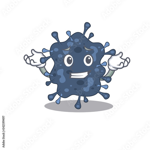 A picture of grinning bacteria neisseria cartoon design concept