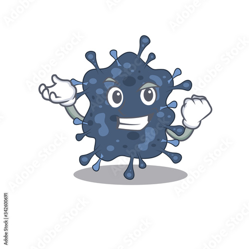 A dazzling bacteria neisseria mascot design concept with happy face