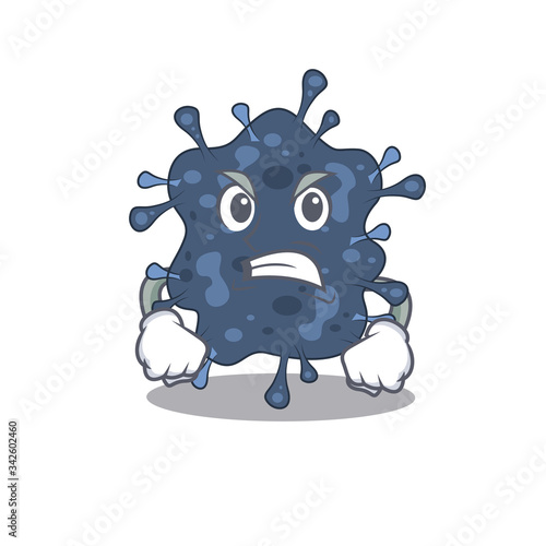 Mascot design concept of bacteria neisseria with angry face