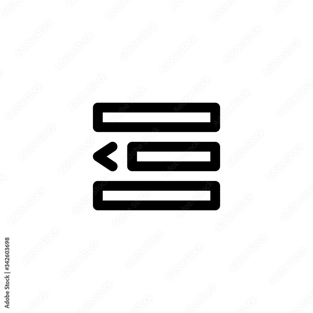 Decrease Indent User Interface Outline Icon Logo Vector Illustration
Decrease Indent User Interface Outline Icon Logo Vector Illustration