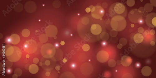 Vector background with golden bokeh dust, blur effect sparks