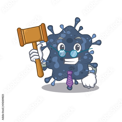 A humble judge of bacteria neisseria cartoon character design wearing glasses