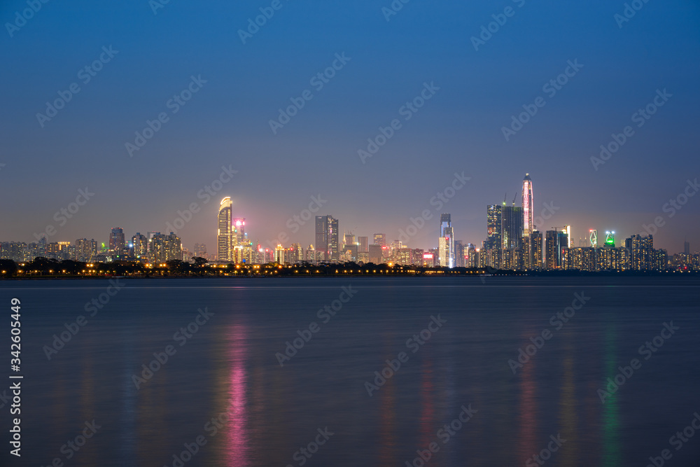 Shenzhen Futian District urban skyline