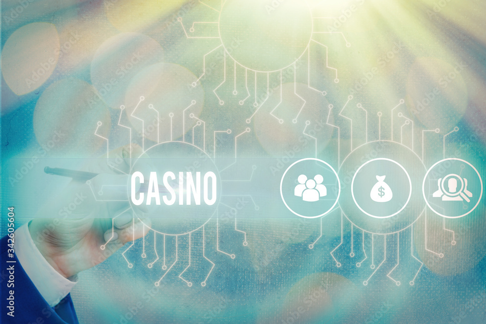 Conceptual hand writing showing Casino. Concept meaning a building where games especially roulette and card games are played Conceptual hand writing showing Casino. Concept meaning a building where games especially roulette and card games are played