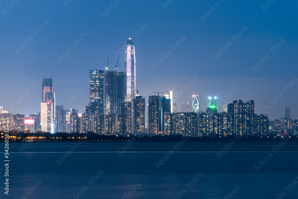 Shenzhen Futian District urban skyline