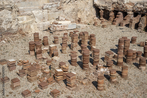 The remains of the baths of the ancient city of Kourion (Episkopi, Cyprus) photo