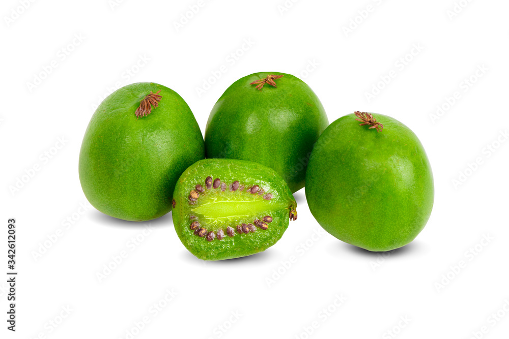 mini kiwiberry isolated on white background mini kiwiberry isolated on white background