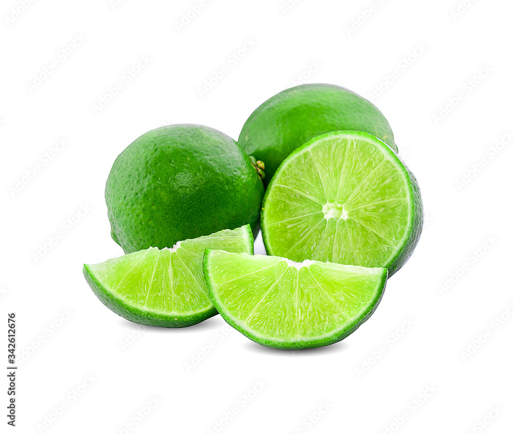 slice of lime isolated on white background slice of lime isolated on white background