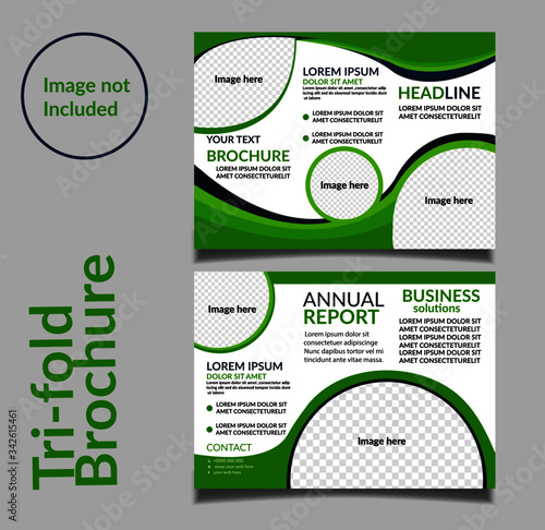 Business Tri-fold Brochure Design Template with vector