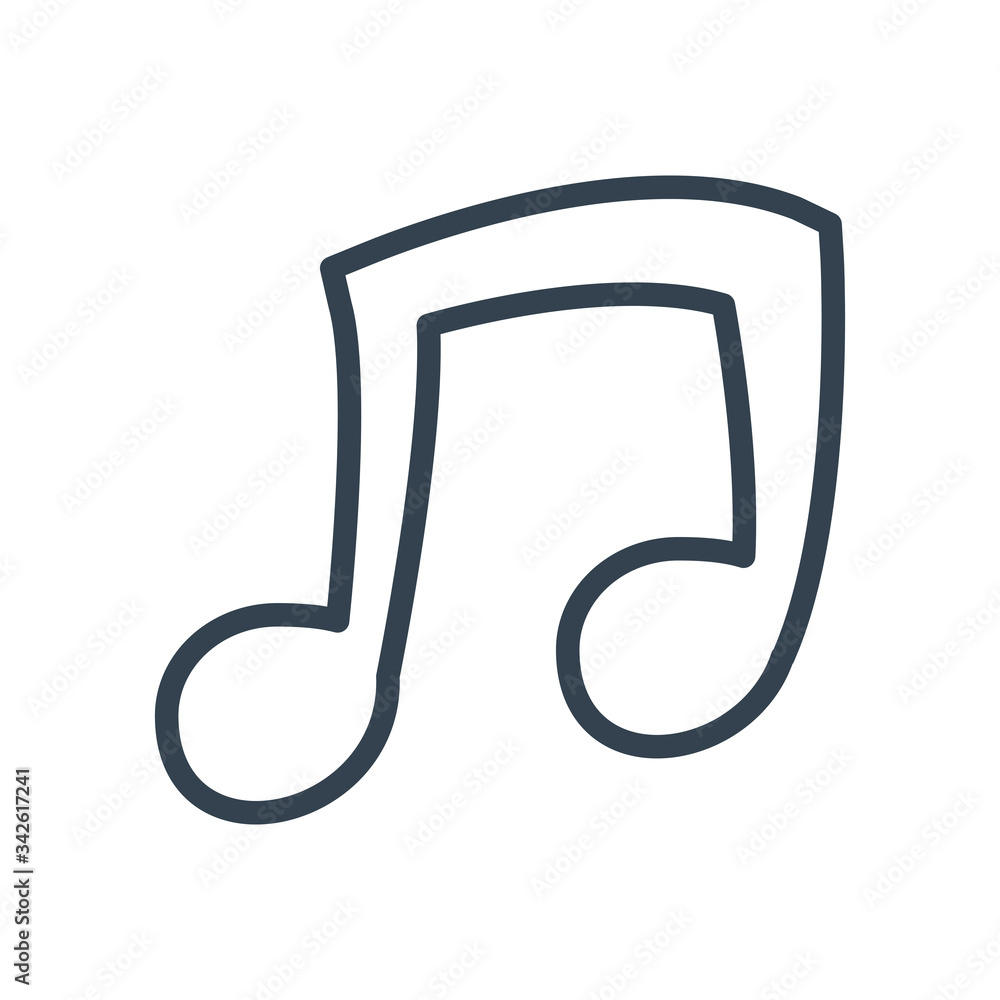 music note icon line style icon vector design music note icon line style icon vector design