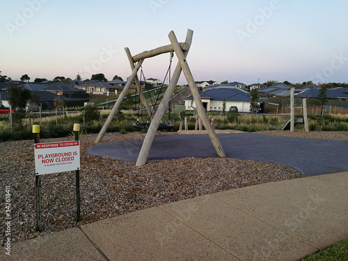 Closed playground in Australian suburb due to Coronavirus