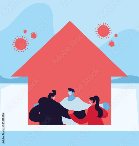 people at home against increased coronavirus