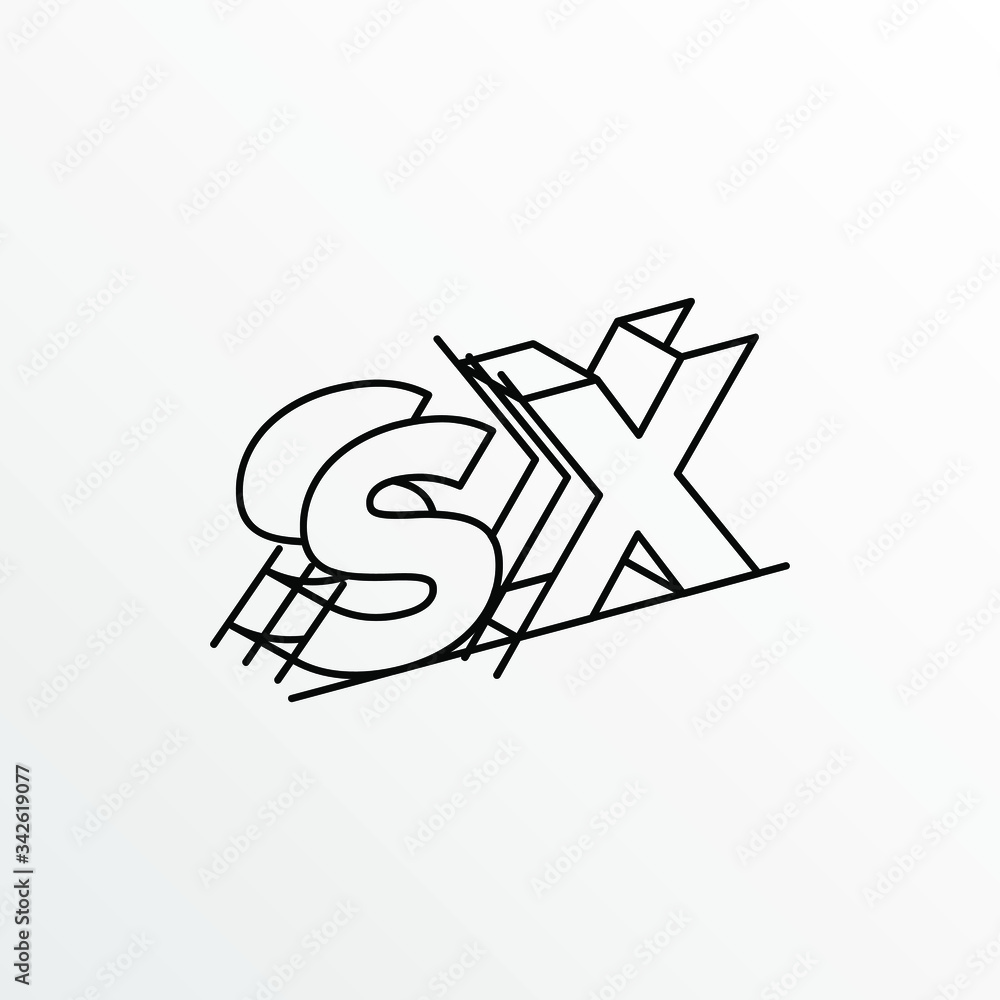 Initial Letter SX with Architecture Graphic Logo Design Initial Letter SX with Architecture Graphic Logo Design
