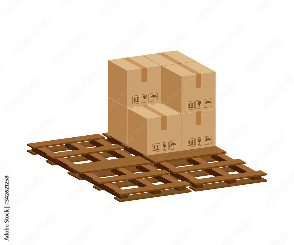 pile crate boxes 3d on wooden pallet, wood pallet with cardboard box in factory warehouse storage, cardboard parcel boxes stack of warehouse factory, packaging cargo, boxes brown isolated on white pile crate boxes 3d on wooden pallet, wood pallet with cardboard box in factory warehouse storage, cardboard parcel boxes stack of warehouse factory, packaging cargo, boxes brown isolated on white