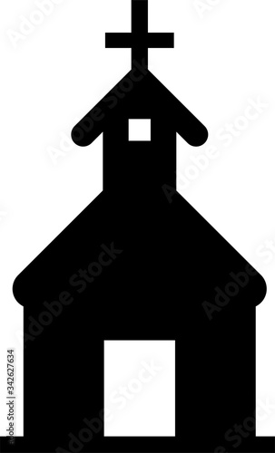 Church icon isolated on white background. Church icon in trendy design style