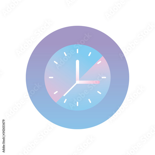clock instrument gradient style icon vector design