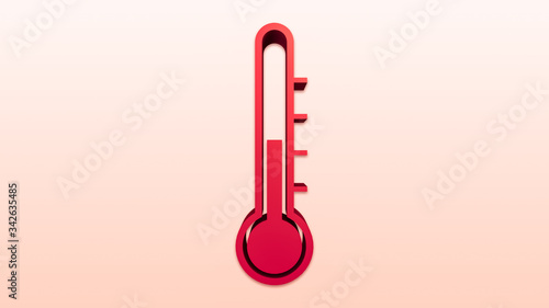 Celsius and fahrenheit meteorology thermometers measuring heat and cold, 3d illustration. Thermometer equipment showing hot or cold weather.