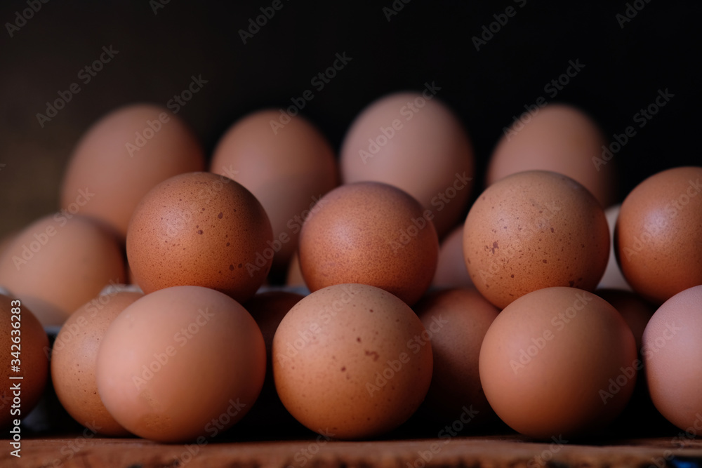 Close up eggs on wooden table background Close up eggs on wooden table background
