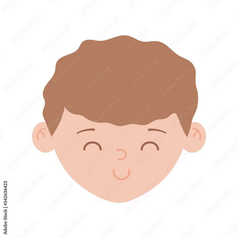 young man face character isolated icon on white background young man face character isolated icon on white background
