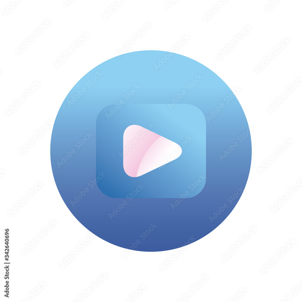Play button gradient style icon vector design Play button gradient style icon vector design
