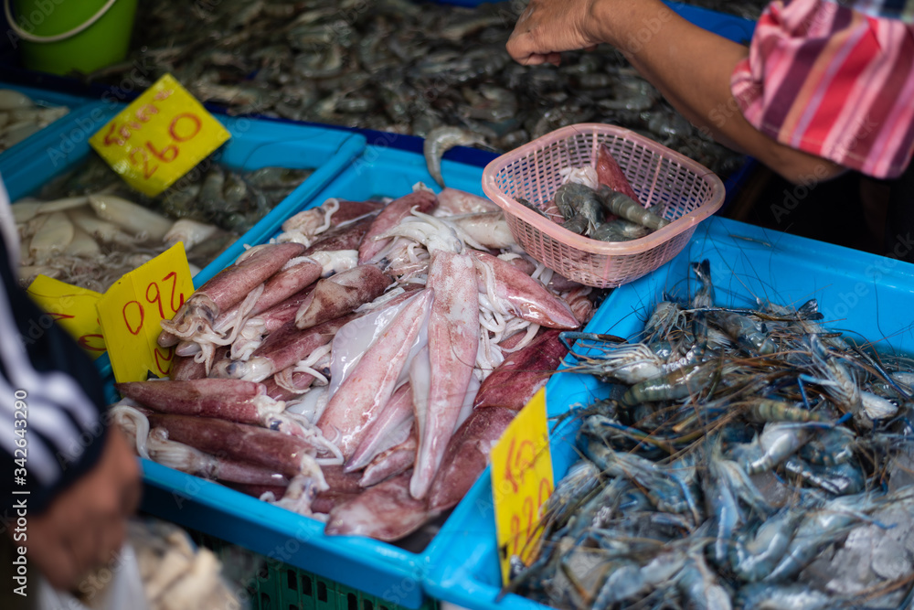 Raw meat in Thai street maket. Raw meat in Thai street maket.