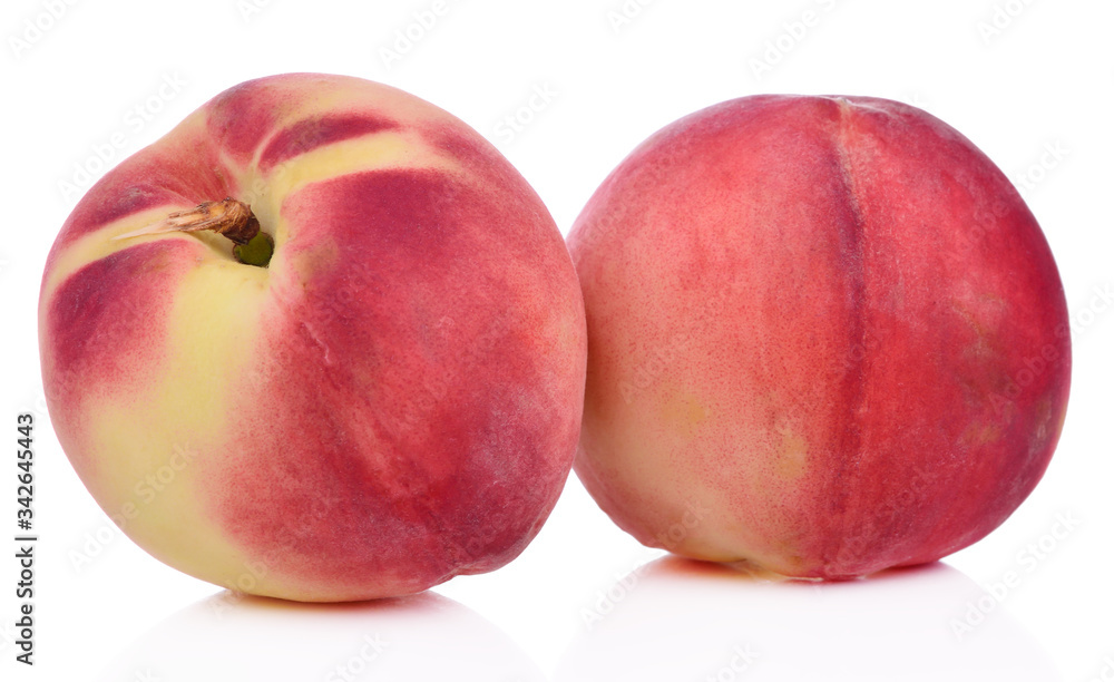 Ripe peach healthy fresh fruit from nature isolated on a white background. Ripe peach healthy fresh fruit from nature isolated on a white background.