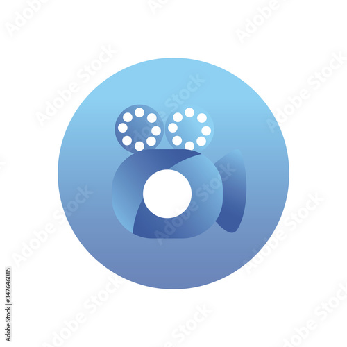 videocamera fill style icon gradient style icon vector design