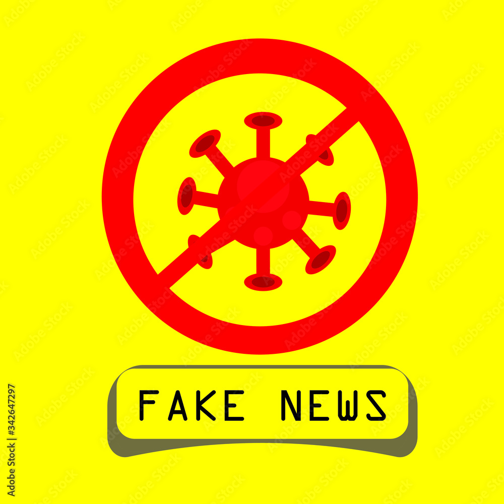 Vector Illustration of a fake news fraud and scam regarding the pandemic COVID 19 Vector Illustration of a fake news fraud and scam regarding the pandemic COVID 19