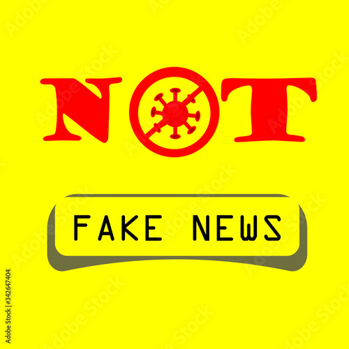 Vector Illustration of a fake news fraud and scam regarding the pandemic COVID 19