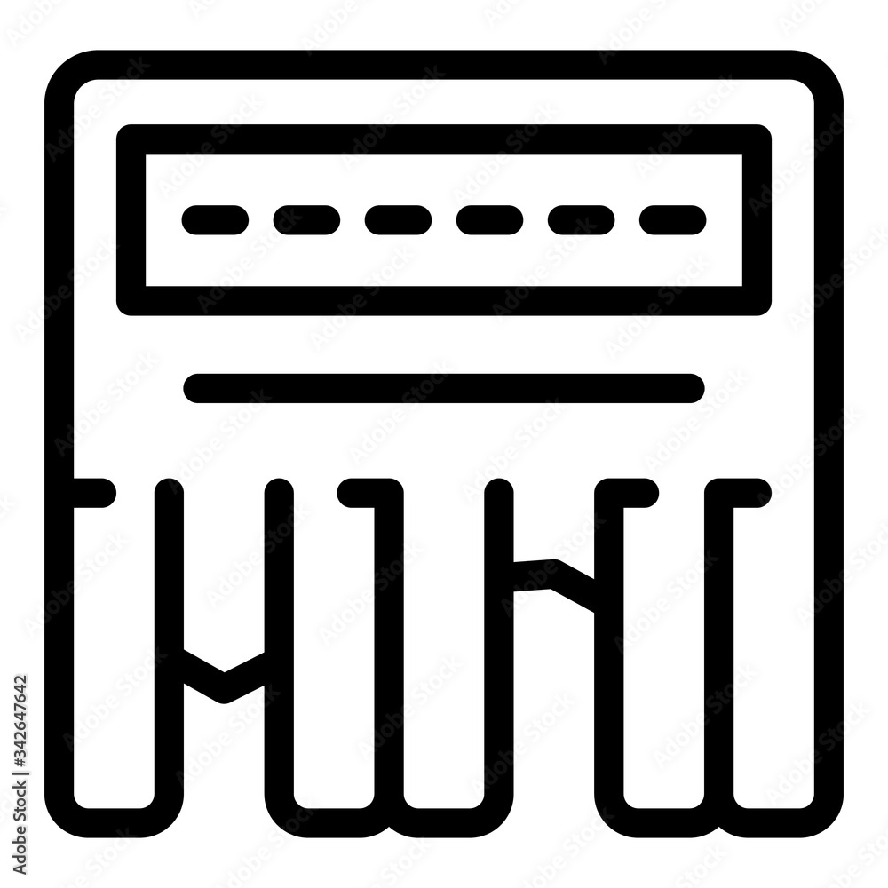 Ad sticker icon. Outline ad sticker vector icon for web design isolated on white background Ad sticker icon. Outline ad sticker vector icon for web design isolated on white background