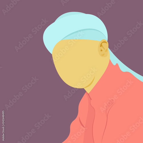 simple Muslim illustration template design