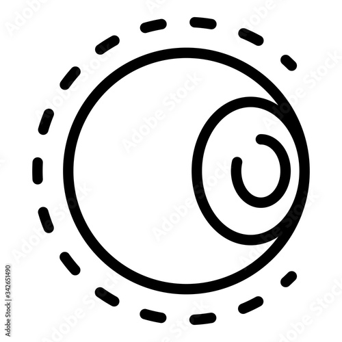 Human eye structure icon. Outline human eye structure vector icon for web design isolated on white background