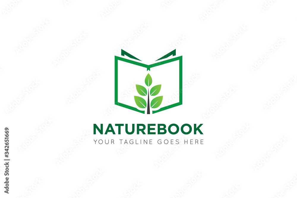 leaf book logo and icon vector illustration design template leaf book logo and icon vector illustration design template
