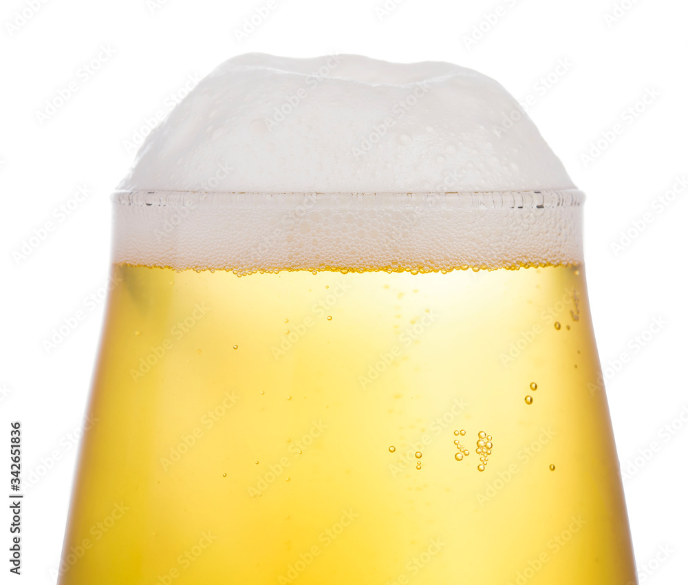 Glass of beer isolated white background Glass of beer isolated white background