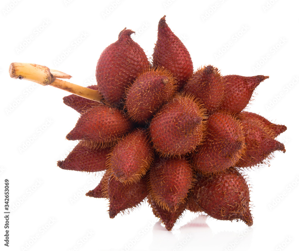 Fototapeta premium Salak fruit, Salacca zalacca isolated on the white background.