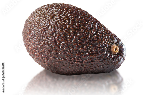 Avocados on white background