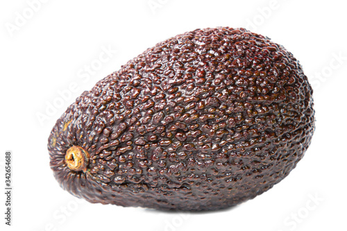 Avocados on white background
