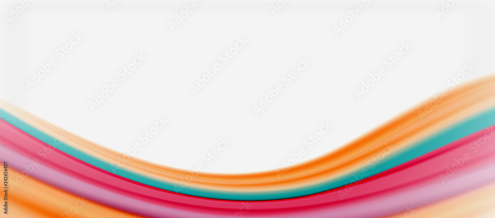 Wave lines abstract background, smooth silk design with rainbow style colors. Liquid fluid color waves. Vector Illustration Wave lines abstract background, smooth silk design with rainbow style colors. Liquid fluid color waves. Vector Illustration