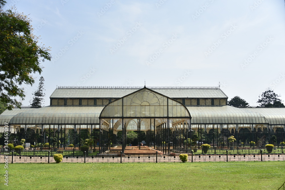 Glass house at Lalbagh Botanical Gardens, Bangalore, Karnataka, India Glass house at Lalbagh Botanical Gardens, Bangalore, Karnataka, India