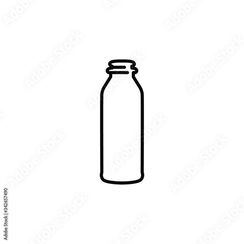 Milk bottle icon template